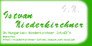 istvan niederkirchner business card